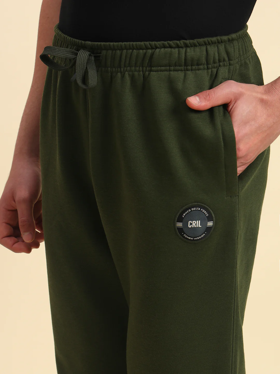 Track Pants for Men | Breathable & Soft with Color Fastness Regular Fit Fleece Fabric Solid Pattern Drawstring Closure - Image 8