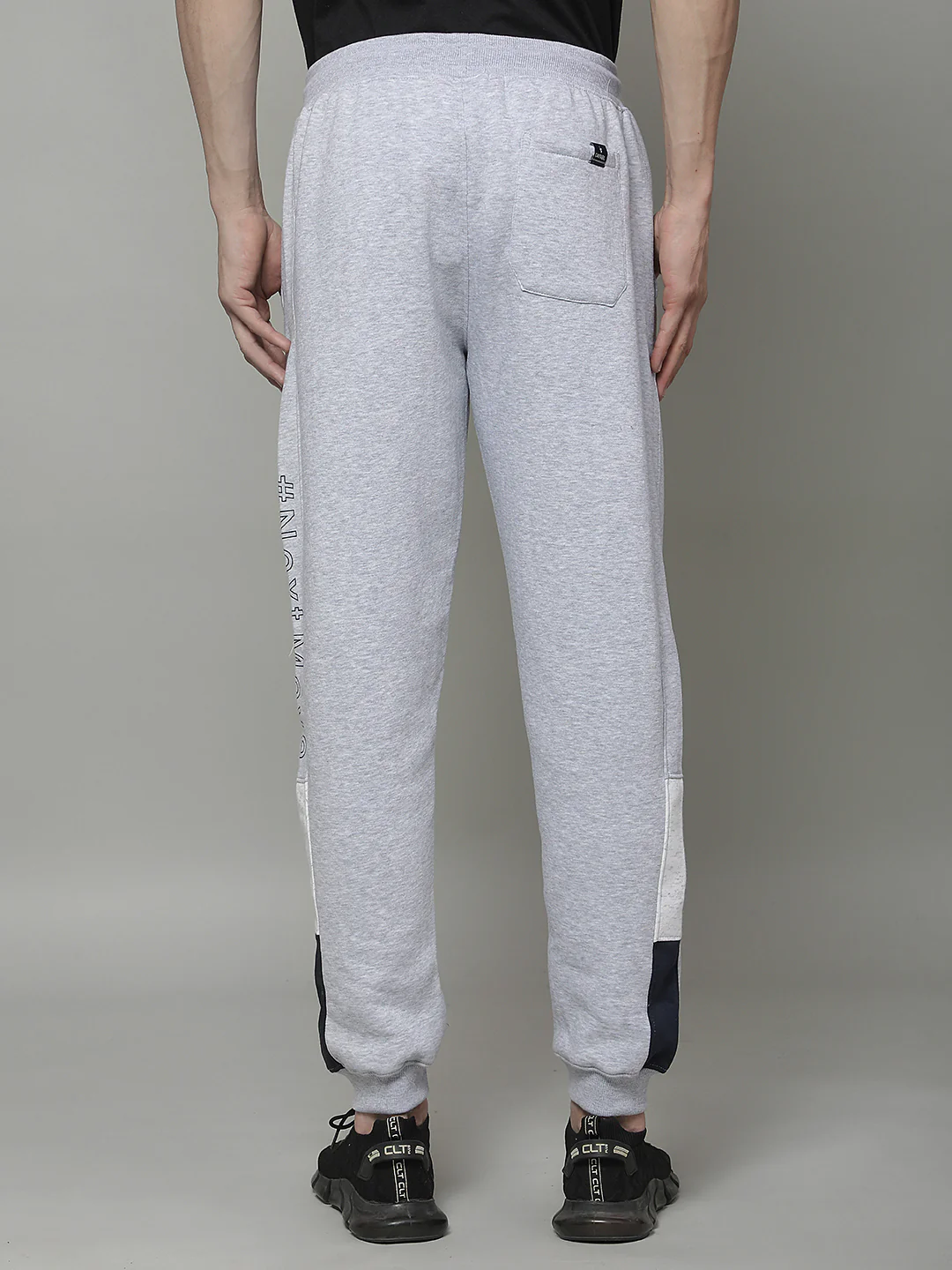 Track Pants for Men | Breathable & Soft with Color Fastness Regular Fit Fleece Solid Pattern Drawstring Closure - Image 3