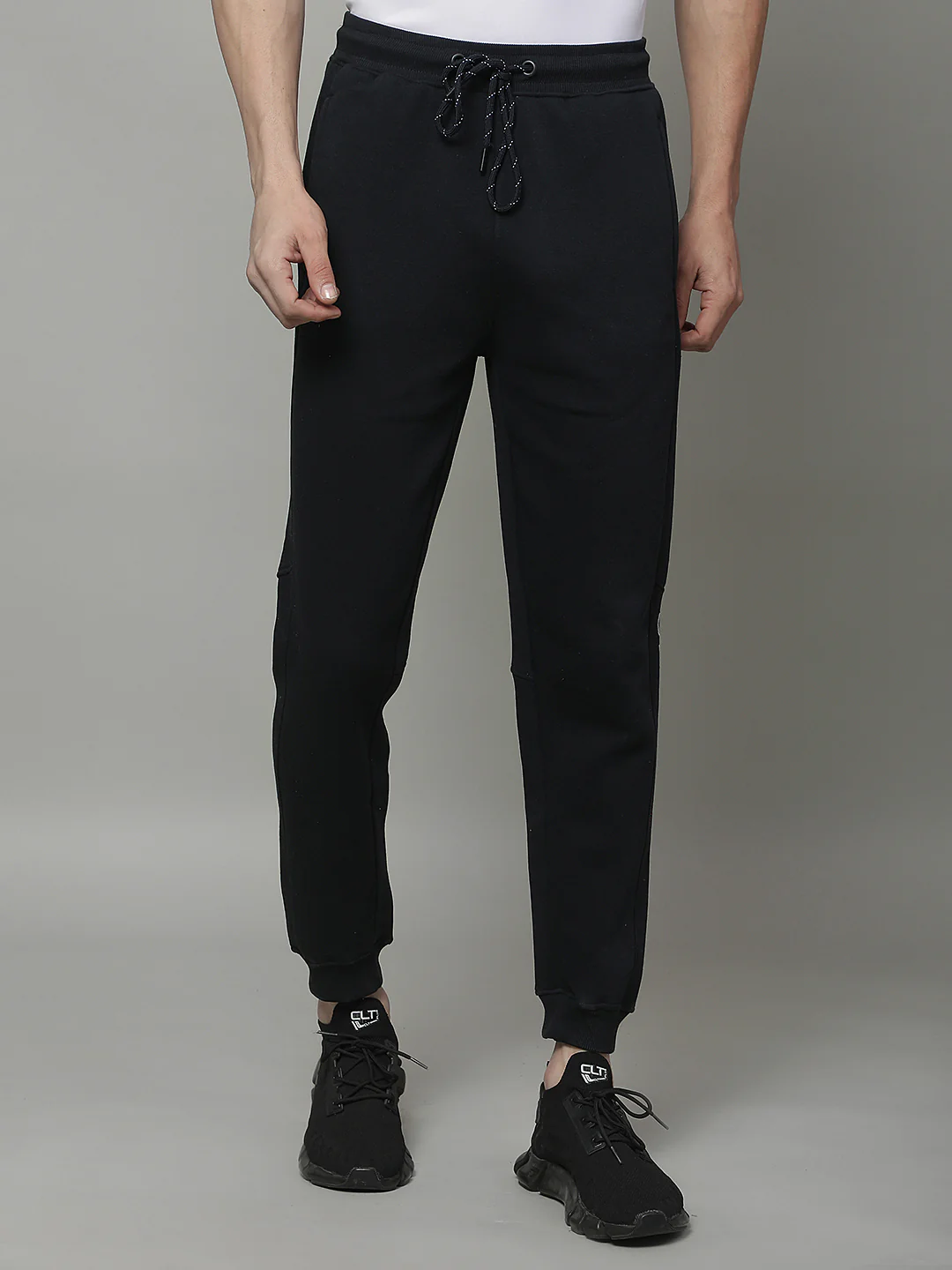 Track Pants for Men | Breathable & Soft with Color Fastness Regular Fit Fleece Solid Pattern Drawstring Closure - Image 5