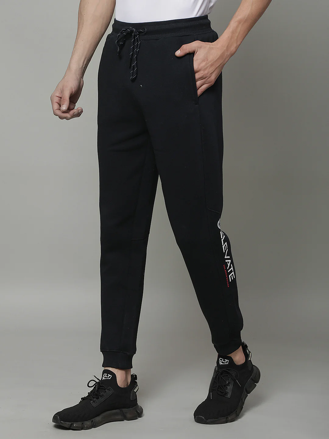 Track Pants for Men | Breathable & Soft with Color Fastness Regular Fit Fleece Solid Pattern Drawstring Closure - Image 6
