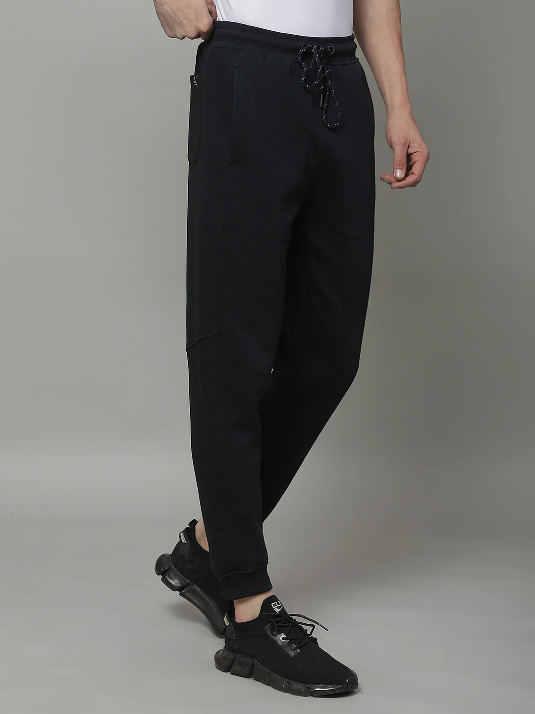 Track Pants for Men | Breathable & Soft with Color Fastness Regular Fit Fleece Solid Pattern Drawstring Closure - Image 7