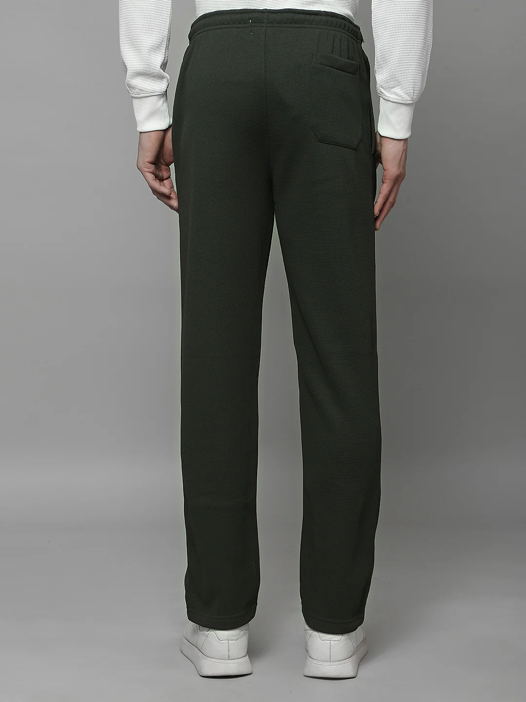 Track Pants for Men | Breathable & Soft with Color Fastness Regular Fit Fleece Solid Pattern Drawstring Closure - Image 3