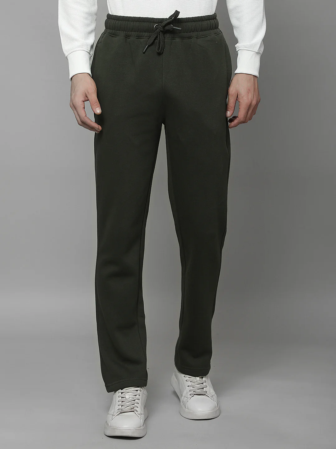 Track Pants for Men | Breathable & Soft with Color Fastness Regular Fit Fleece Solid Pattern Drawstring Closure - Image 5