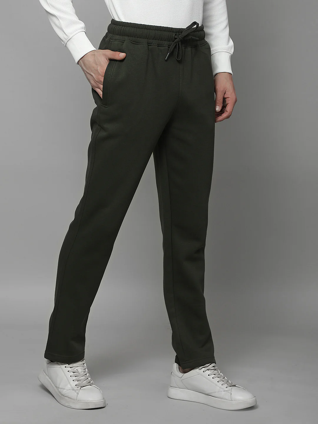 Track Pants for Men | Breathable & Soft with Color Fastness Regular Fit Fleece Solid Pattern Drawstring Closure - Image 7