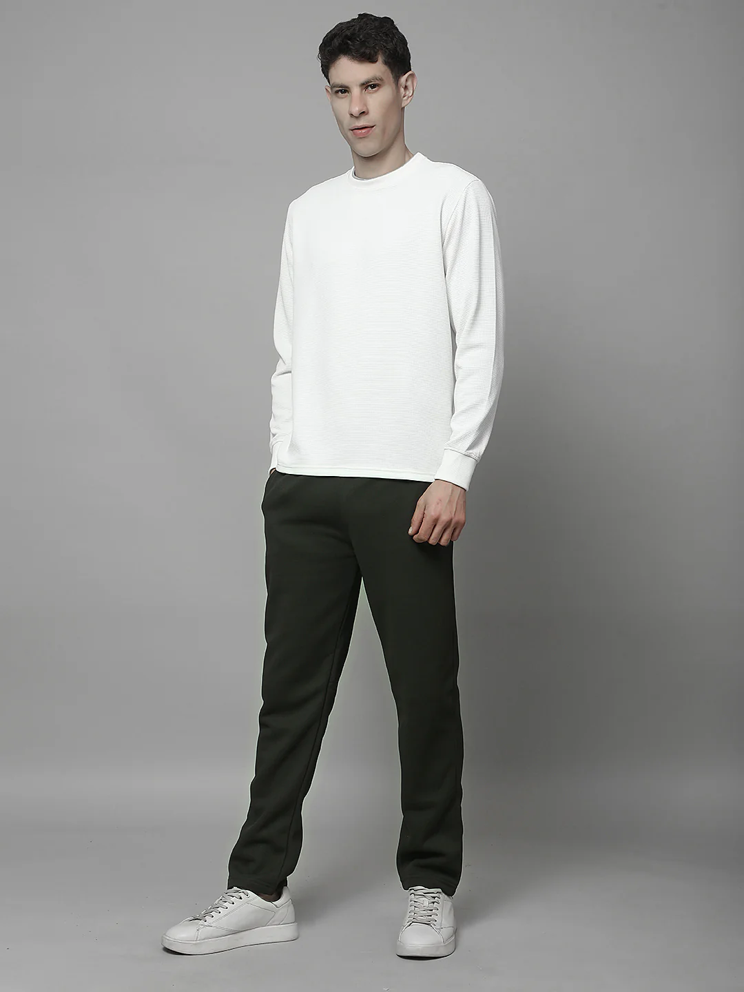 Track Pants for Men | Breathable & Soft with Color Fastness Regular Fit Fleece Solid Pattern Drawstring Closure - Image 4