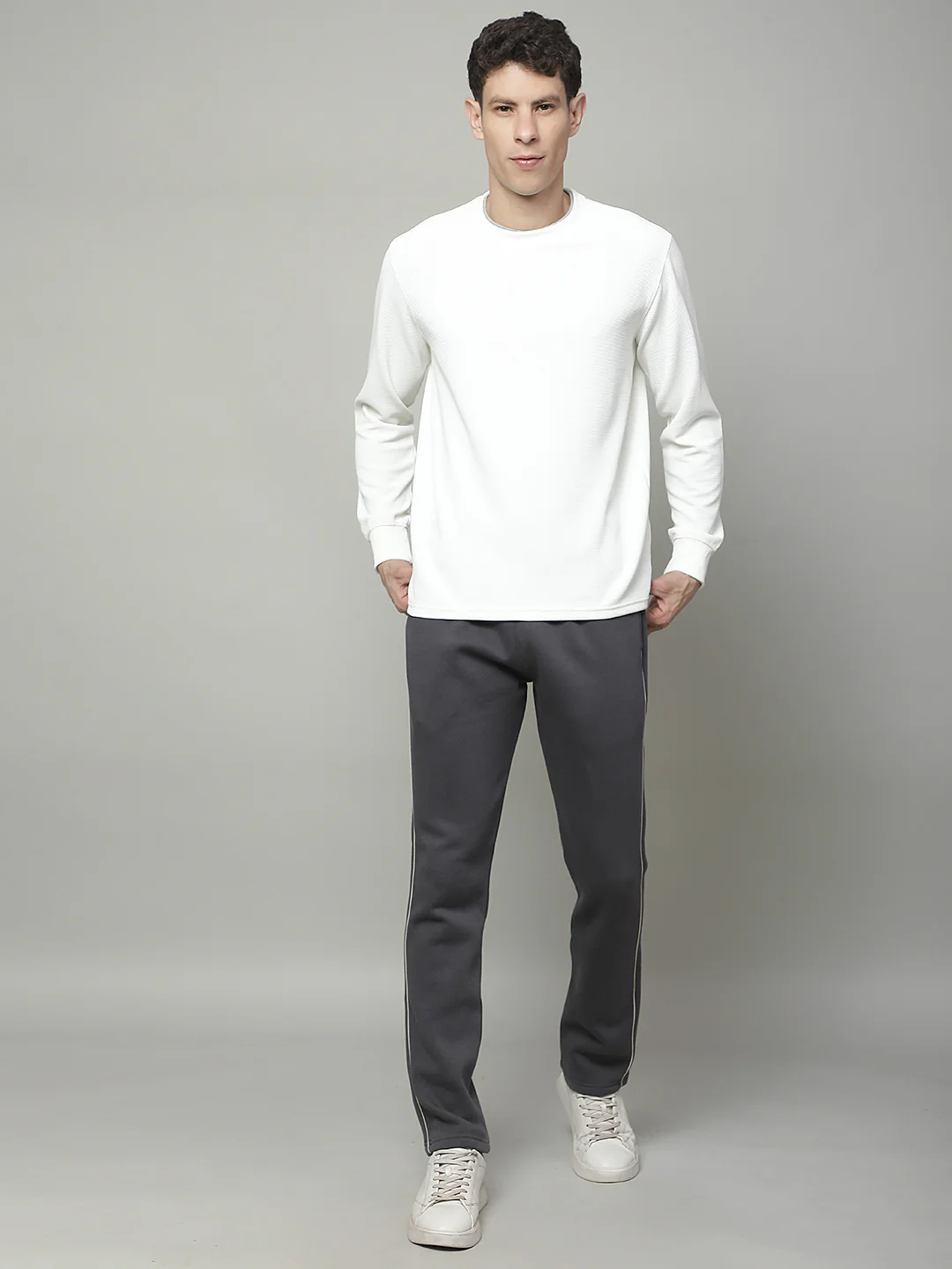 Track Pants for Men | Breathable & Soft with Color Fastness Regular Fit Fleece Solid Pattern Drawstring Closure - Image 7