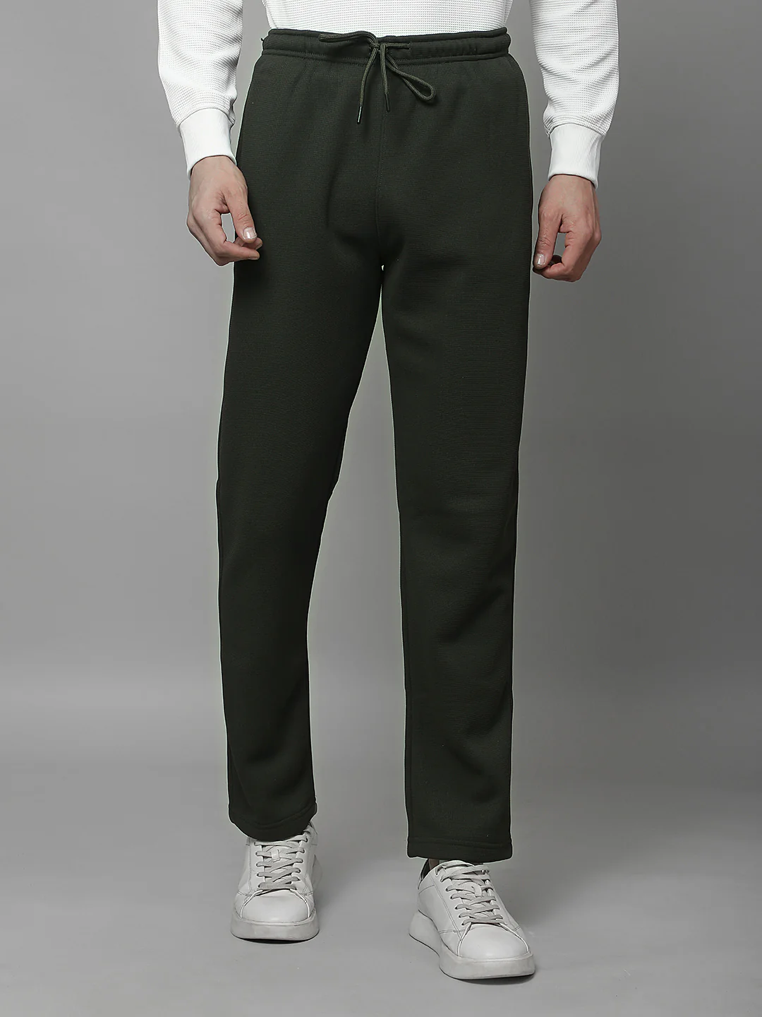 Track Pants for Men | Breathable & Soft with Color Fastness Regular Fit Fleece Solid Pattern Drawstring Closure - Image 5