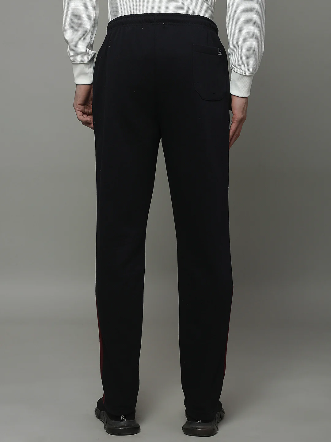 Track Pants for Men | Breathable & Soft with Color Fastness Regular Fit Fleece Solid Pattern Drawstring Closure - Image 3