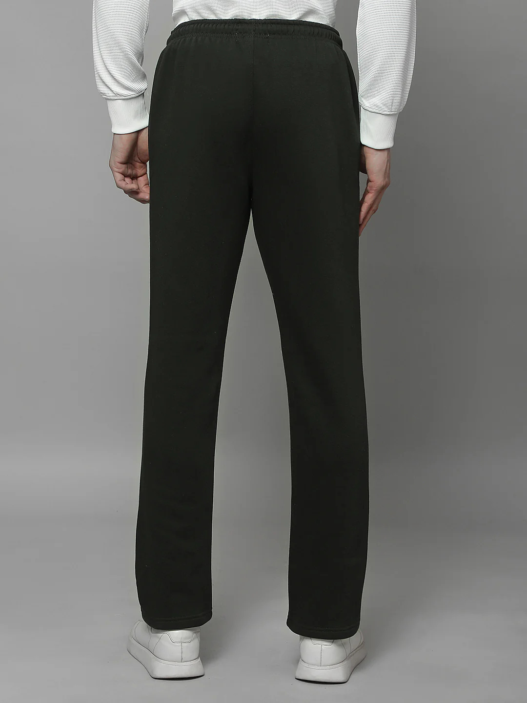 Track Pants for Men | Breathable & Soft with Color Fastness Regular Fit Fleece Solid Pattern Drawstring Closure - Image 3