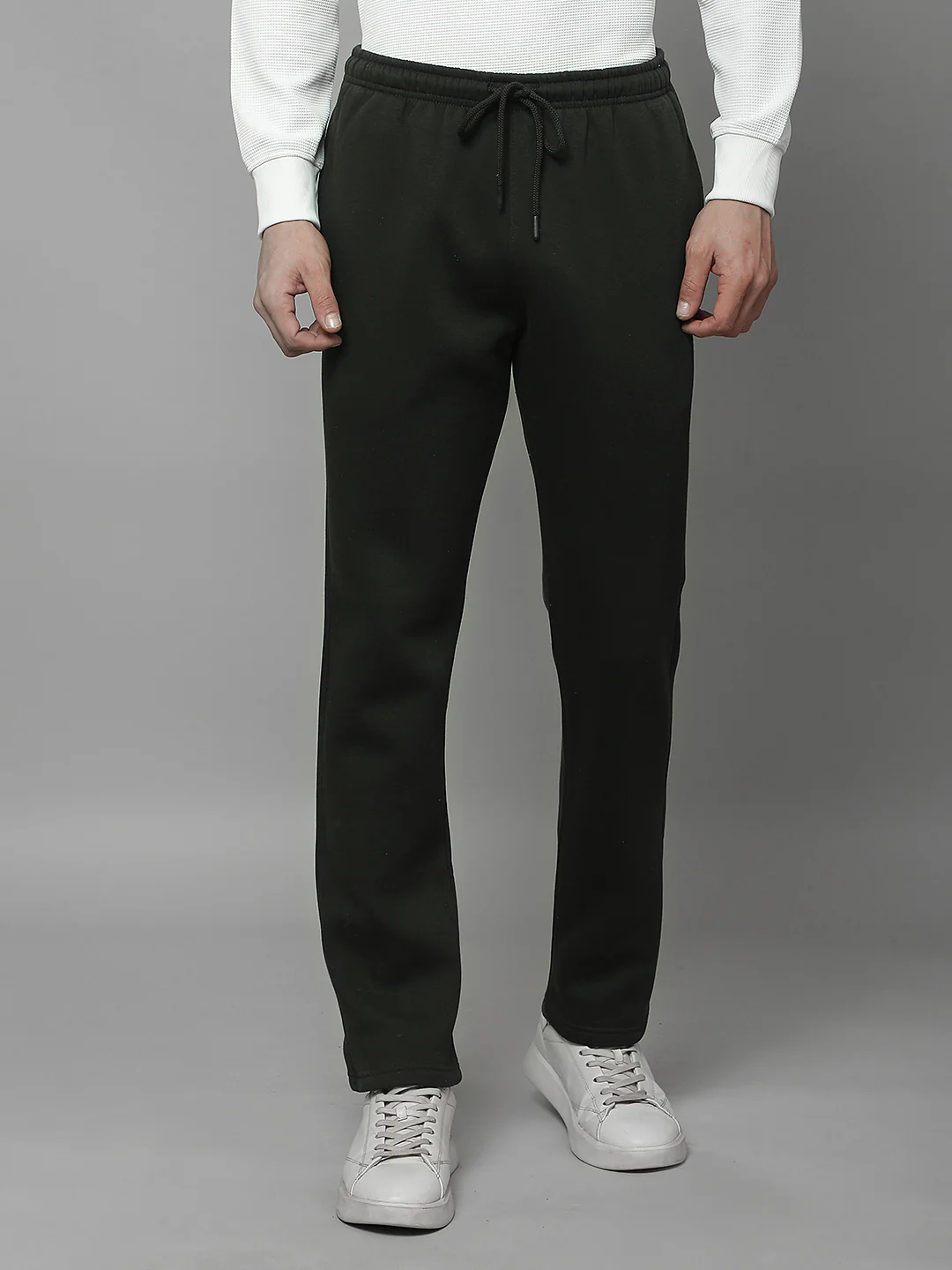 Track Pants for Men | Breathable & Soft with Color Fastness Regular Fit Fleece Solid Pattern Drawstring Closure - Image 4