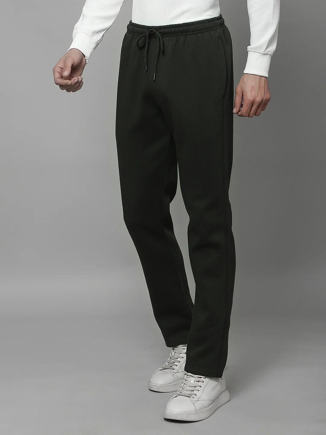 Track Pants for Men | Breathable & Soft with Color Fastness Regular Fit Fleece Solid Pattern Drawstring Closure - Image 5