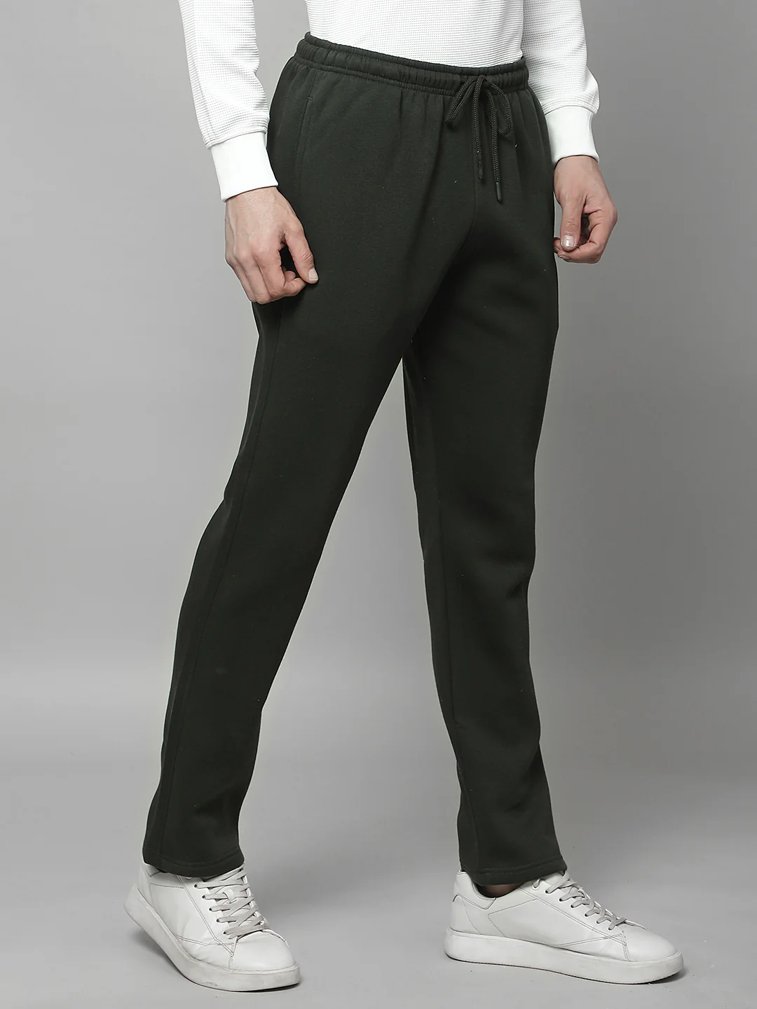 Track Pants for Men | Breathable & Soft with Color Fastness Regular Fit Fleece Solid Pattern Drawstring Closure - Image 6