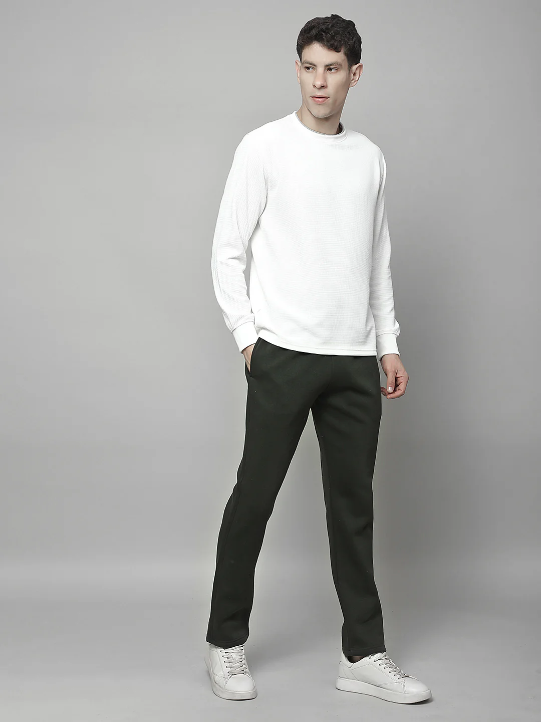 Track Pants for Men | Breathable & Soft with Color Fastness Regular Fit Fleece Solid Pattern Drawstring Closure - Image 7