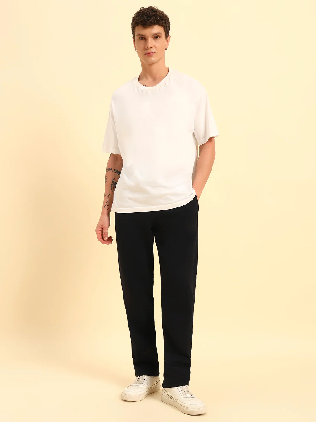 Track Pants for Men | Breathable & Soft with Color Fastness Regular Fit Poly Cotton Fabric Solid Pattern Drawstring Closure - Image 7