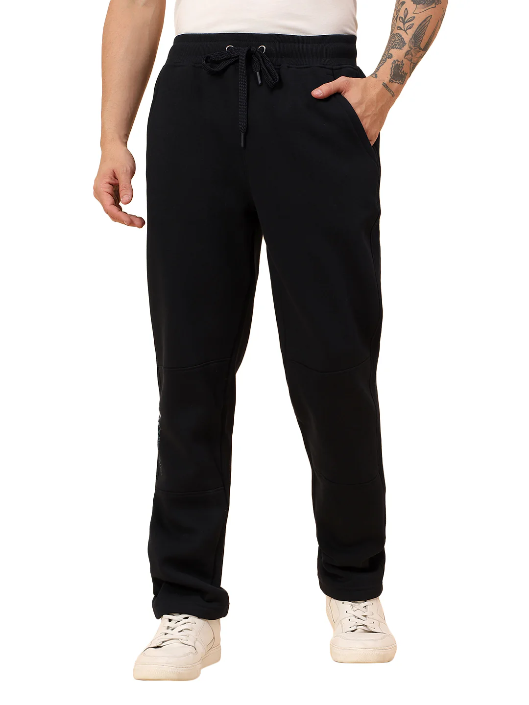 Track Pants for Men | Breathable & Soft with Color Fastness Regular Fit Poly Cotton Fabric Solid Pattern Drawstring Closure - Image 10