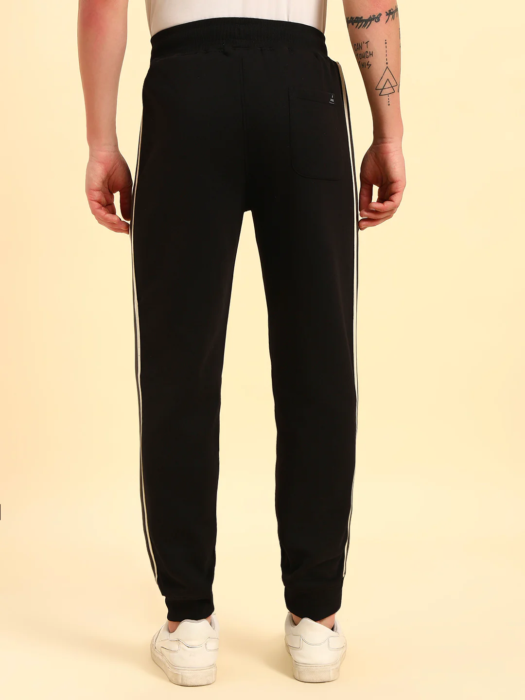 Track Pants for Men | Breathable & Soft with Color Fastness Regular Fit Poly Cotton Fabric Solid Pattern Drawstring Closure - Image 7