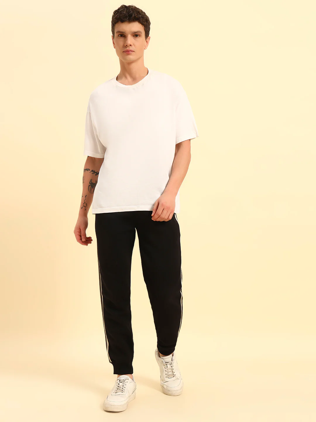 Track Pants for Men | Breathable & Soft with Color Fastness Regular Fit Poly Cotton Fabric Solid Pattern Drawstring Closure - Image 8