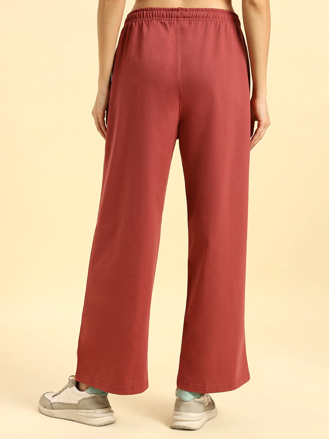 Track Pants for Women | Breathable & Soft with Color Fastnes Regular Fit Poly Cotton Fabric Solid Pattern Drawstring Closure - Image 4