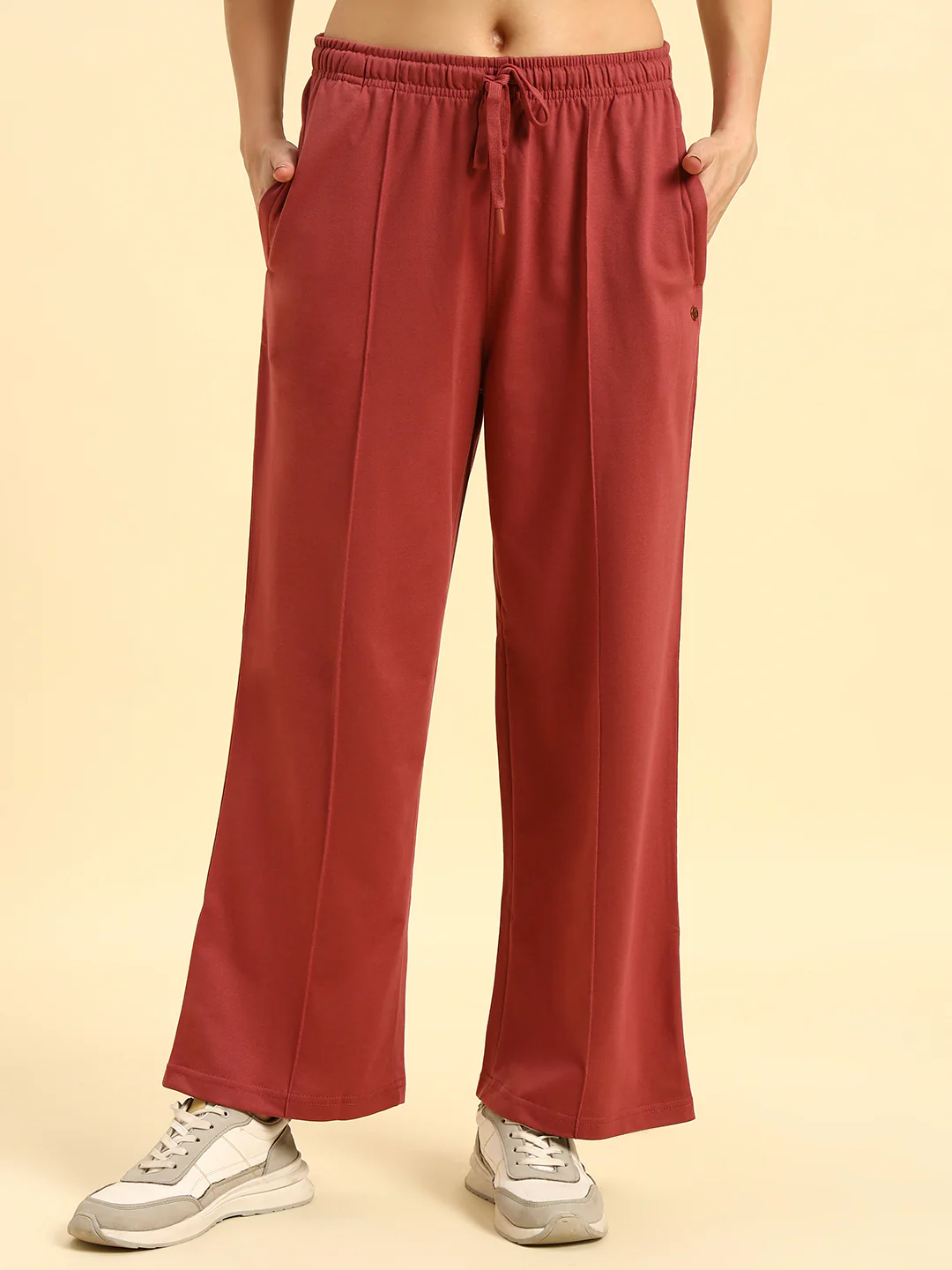 Track Pants for Women | Breathable & Soft with Color Fastnes Regular Fit Poly Cotton Fabric Solid Pattern Drawstring Closure - Image 6