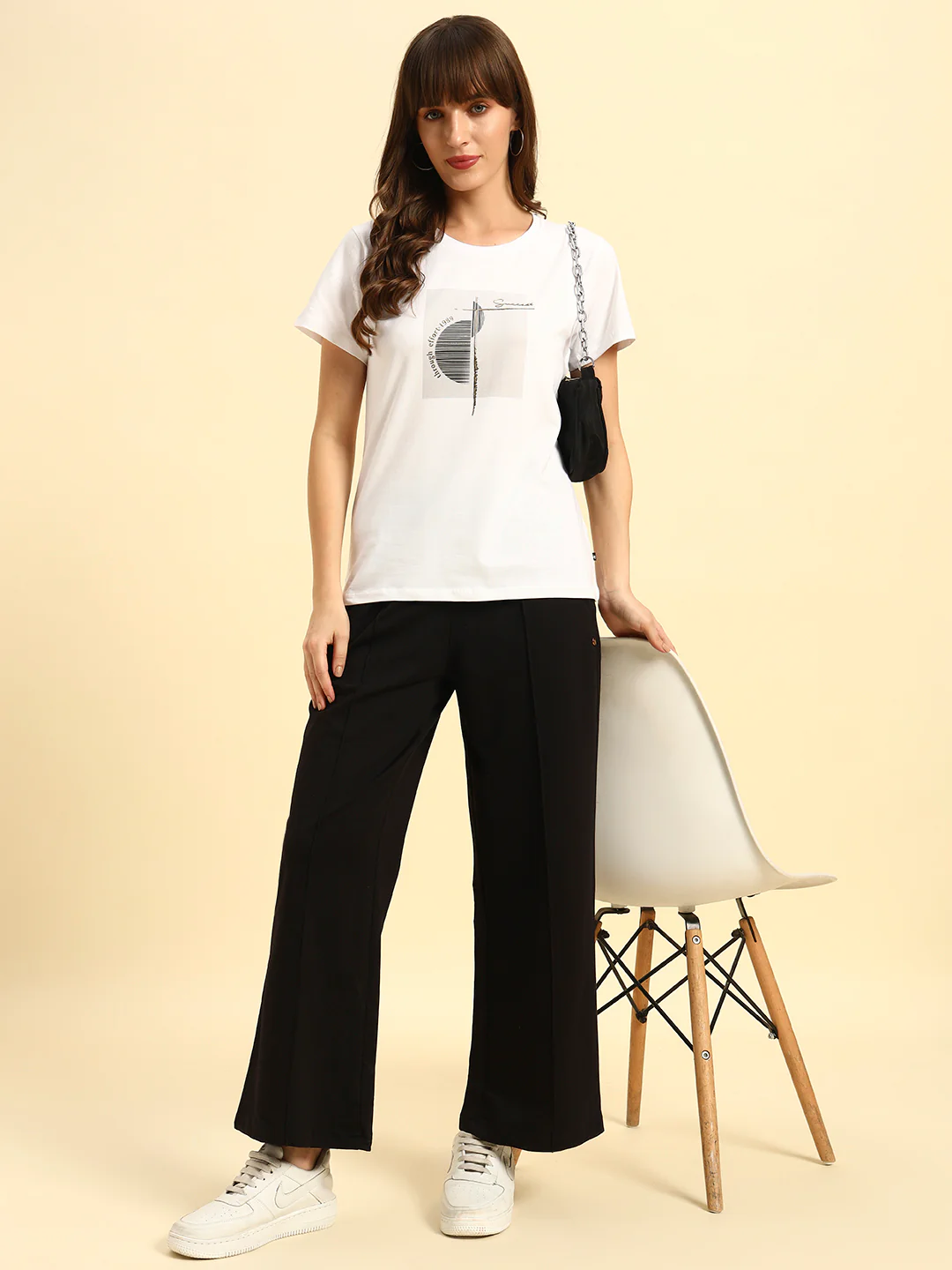 Track Pants for Women | Breathable & Soft with Color Fastnes Regular Fit Poly Cotton Fabric Solid Pattern Drawstring Closure - Image 9