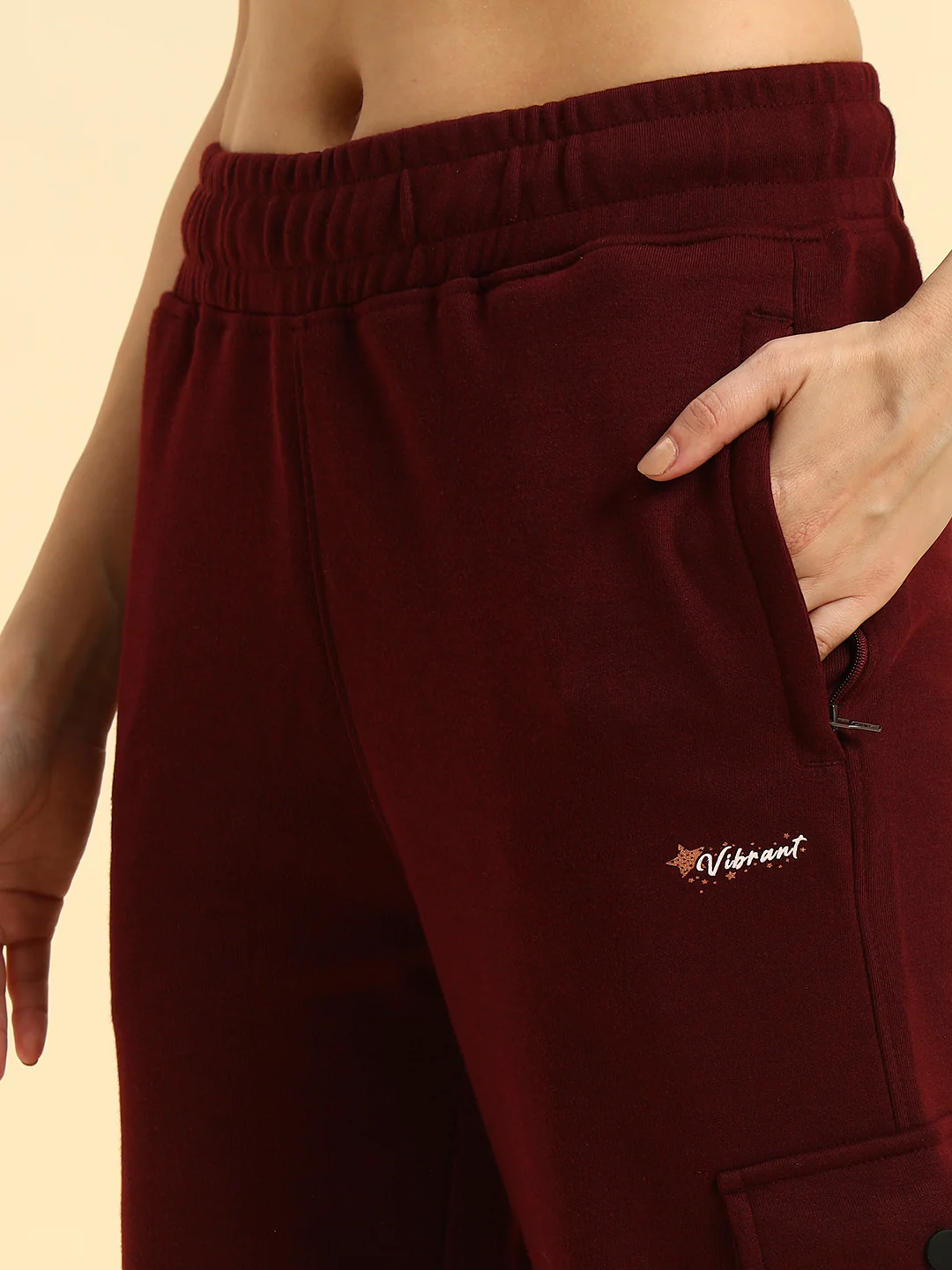 Track Pants for Women | Breathable & Soft with Color Fastnes Regular Fit Poly Cotton Fabric Solid Pattern Elasticated Closure - Image 8