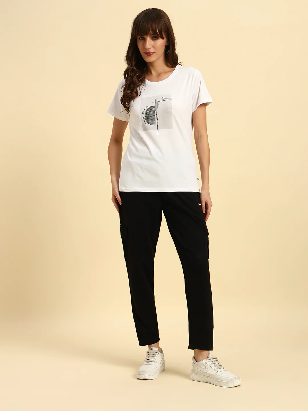 Track Pants for Women | Breathable & Soft with Color Fastnes Regular Fit Poly Cotton Fabric Solid Pattern Elasticated Closure - Image 2
