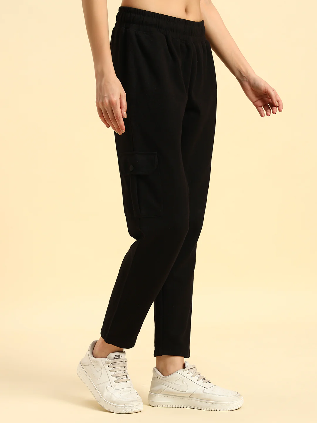 Track Pants for Women | Breathable & Soft with Color Fastnes Regular Fit Poly Cotton Fabric Solid Pattern Elasticated Closure - Image 8