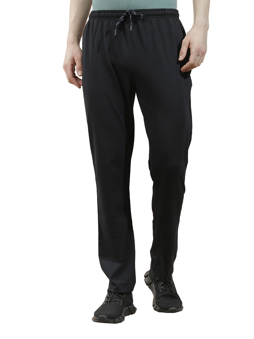 Track Pants for Men l Breathable & Soft with Color Fastness Regular Fit Cotton Blend Solid Pattern Drawstring Closure - Image 7