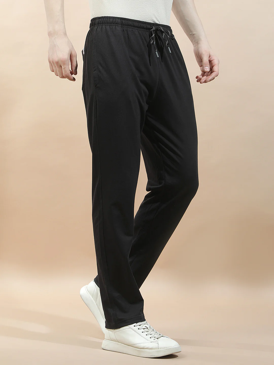 Track Pants for Men l Breathable & Soft with Color Fastness Regular Fit Cotton Blend Solid Pattern Drawstring Closure - Image 6