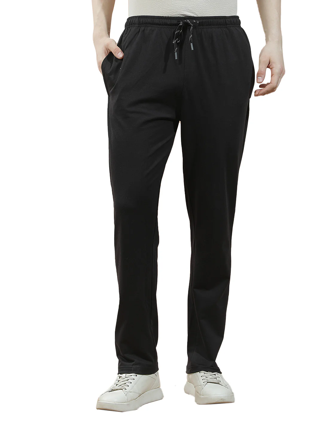 Track Pants for Men l Breathable & Soft with Color Fastness Regular Fit Cotton Blend Solid Pattern Drawstring Closure - Image 7