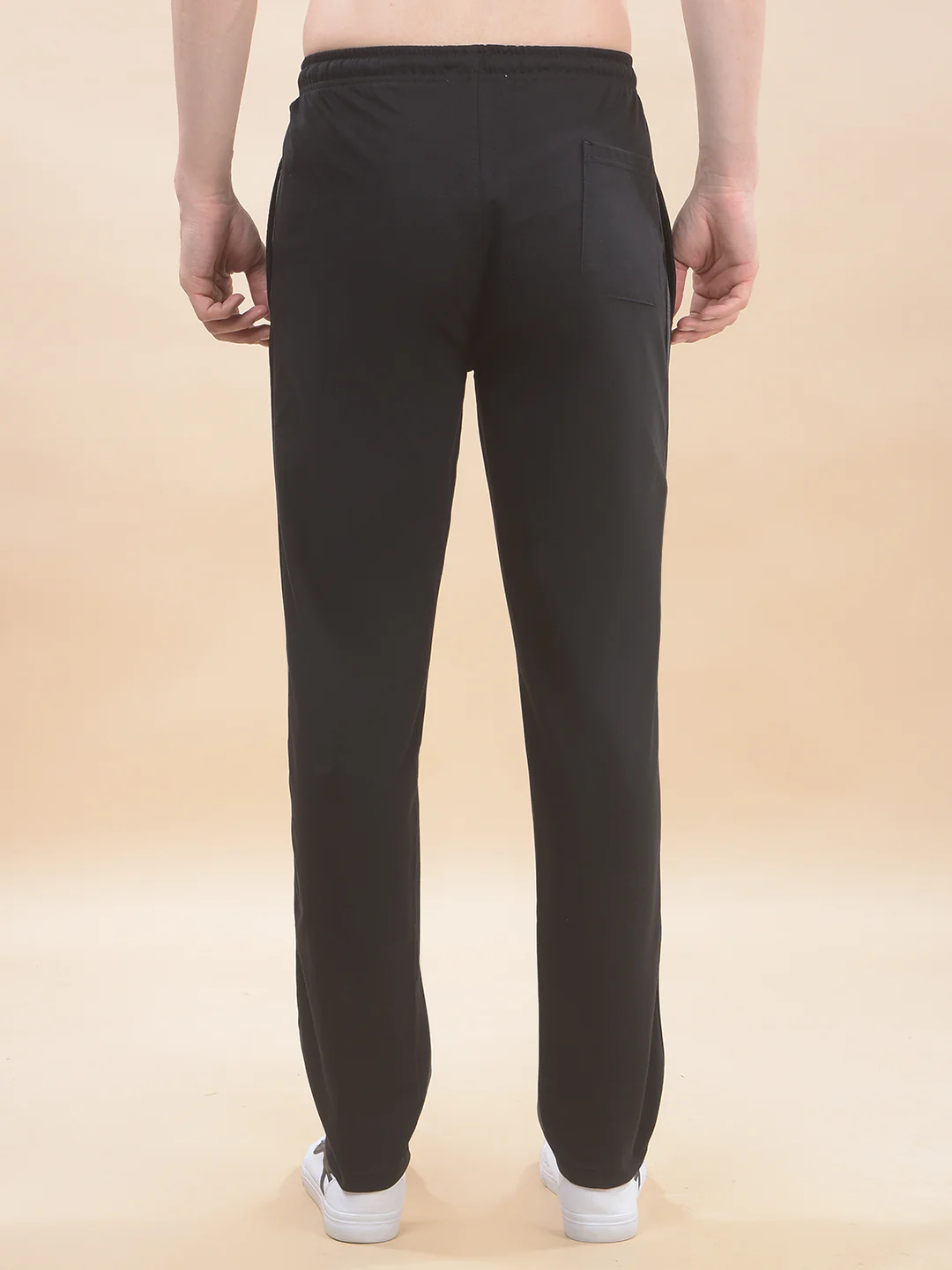 Track Pants for Men l Breathable & Soft with Color Fastness Regular Fit Poly Cotton Solid Pattern Drawstring Closure - Image 2