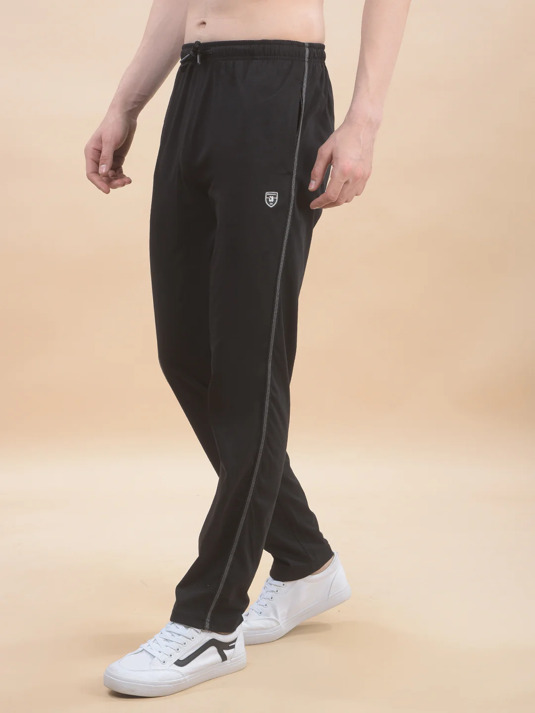 Track Pants for Men l Breathable & Soft with Color Fastness Regular Fit Poly Cotton Solid Pattern Drawstring Closure - Image 5