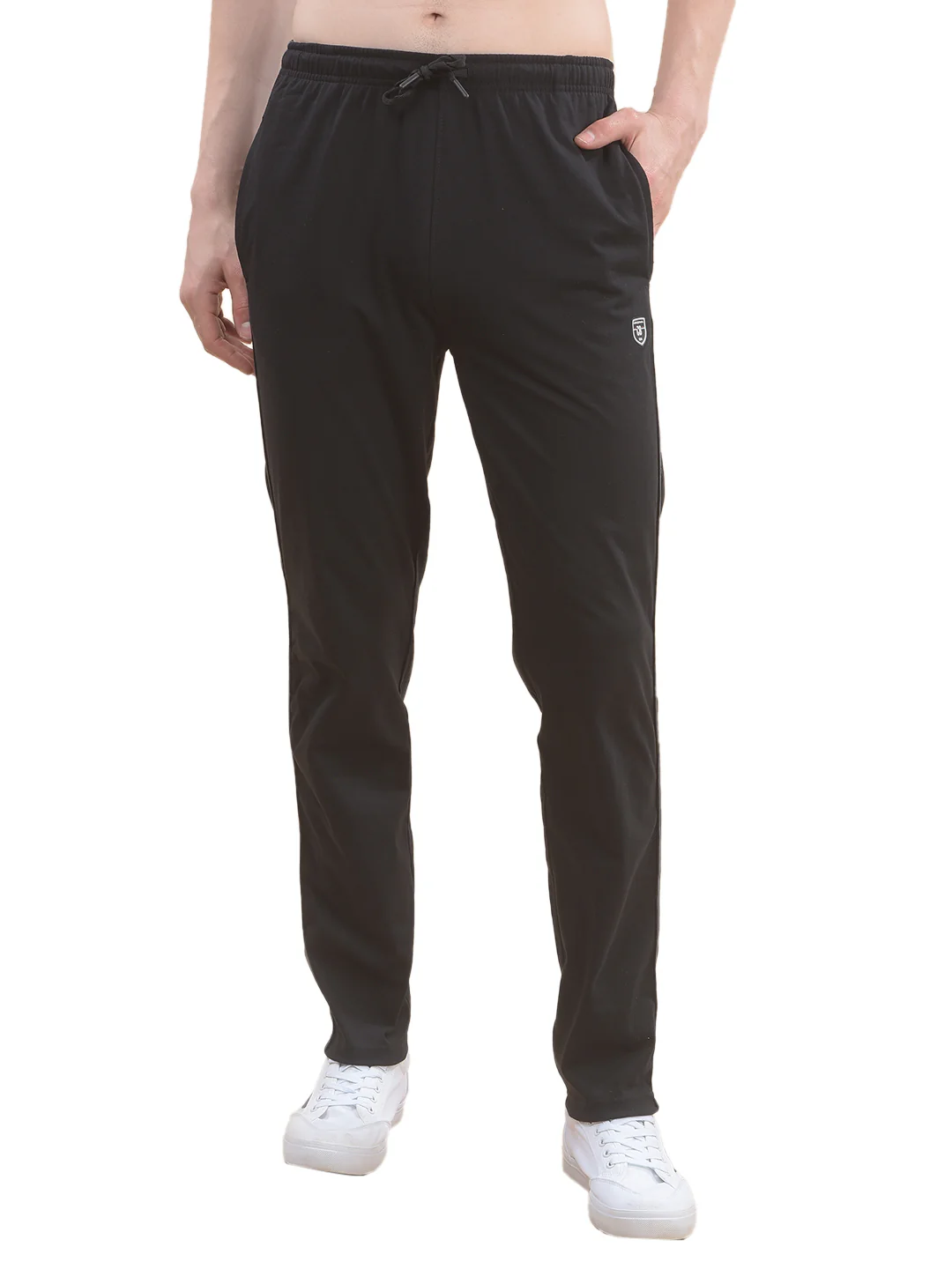 Track Pants for Men l Breathable & Soft with Color Fastness Regular Fit Poly Cotton Solid Pattern Drawstring Closure - Image 8