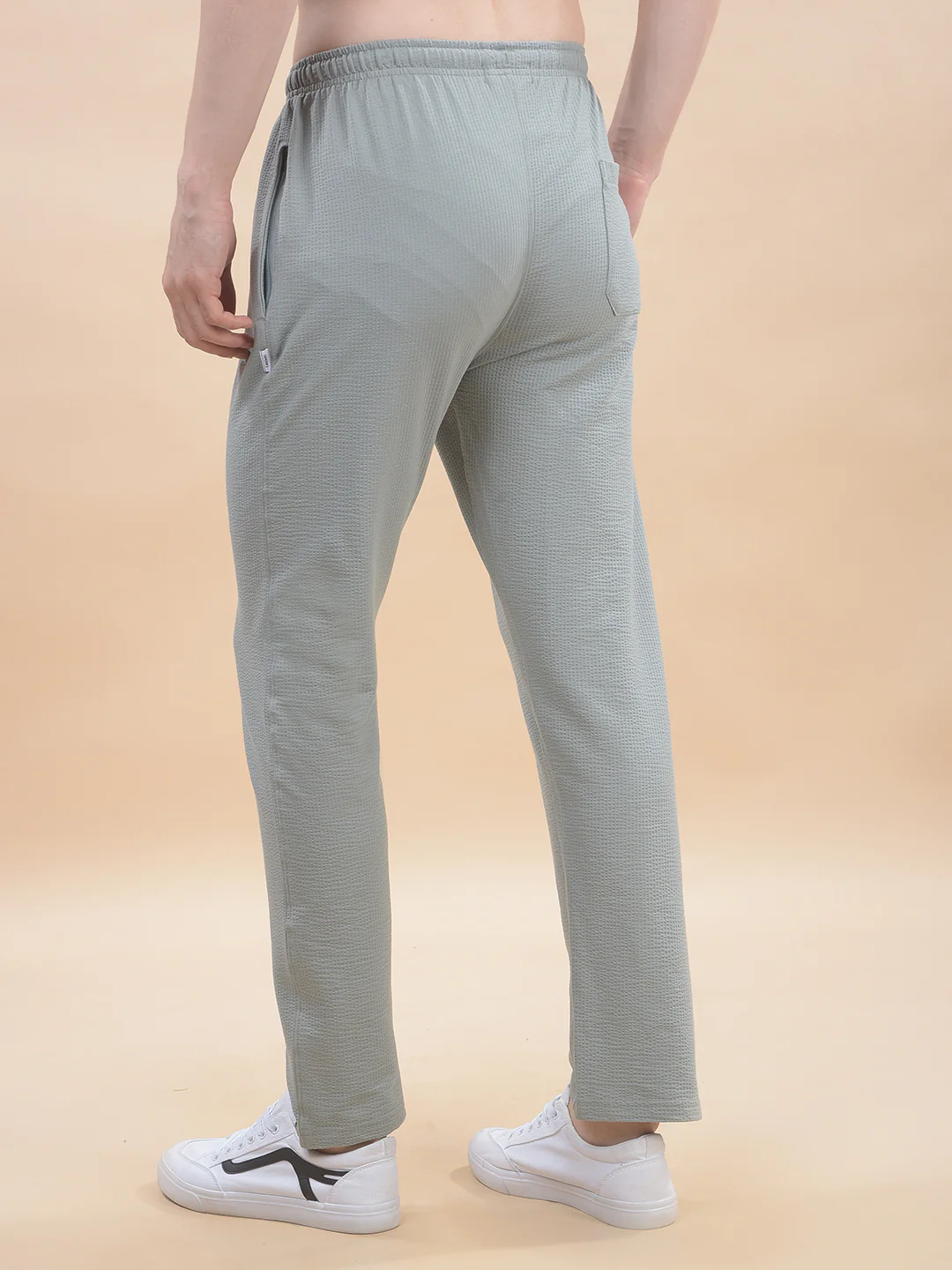 Track Pants for Men l Breathable & Soft with Color Fastness Regular Fit Poly Cotton Solid Pattern Drawstring Closure - Image 3