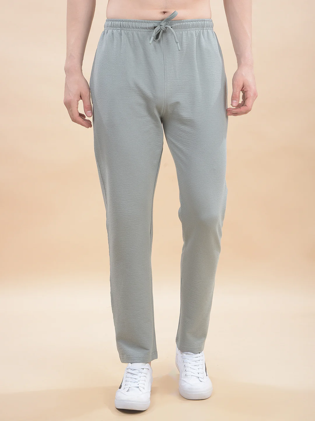 Track Pants for Men l Breathable & Soft with Color Fastness Regular Fit Poly Cotton Solid Pattern Drawstring Closure - Image 4