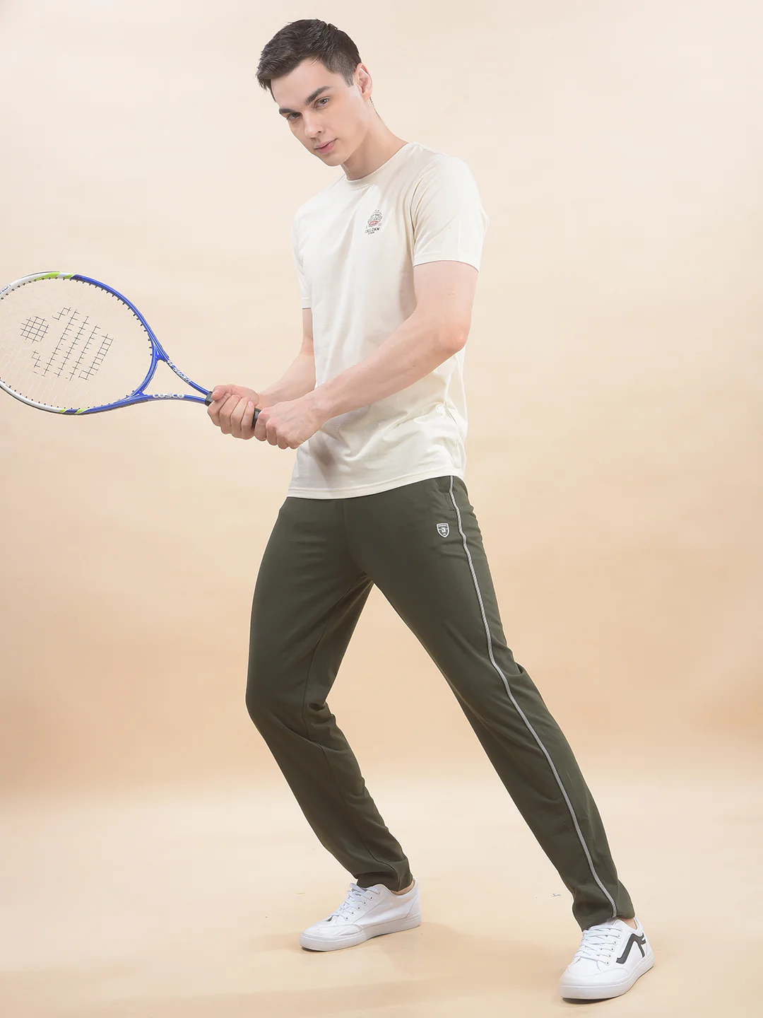 Track Pants for Men l Breathable & Soft with Color Fastness Regular Fit Poly Cotton Solid Pattern Drawstring Closure - Image 3