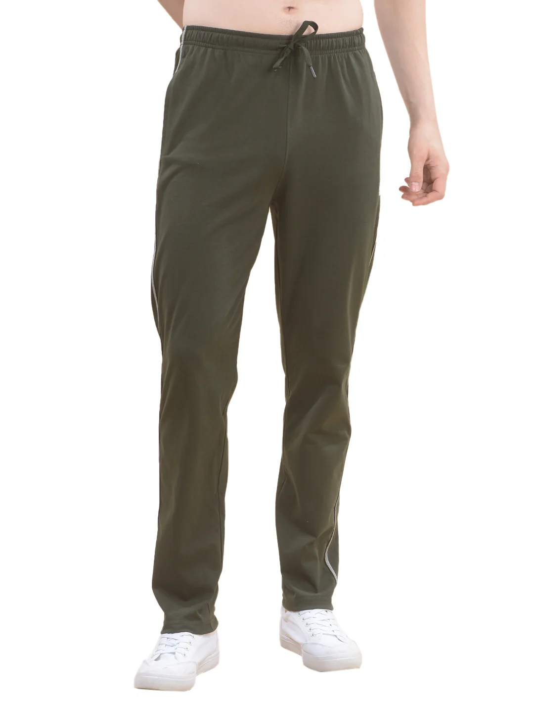 Track Pants for Men l Breathable & Soft with Color Fastness Regular Fit Poly Cotton Solid Pattern Drawstring Closure - Image 8