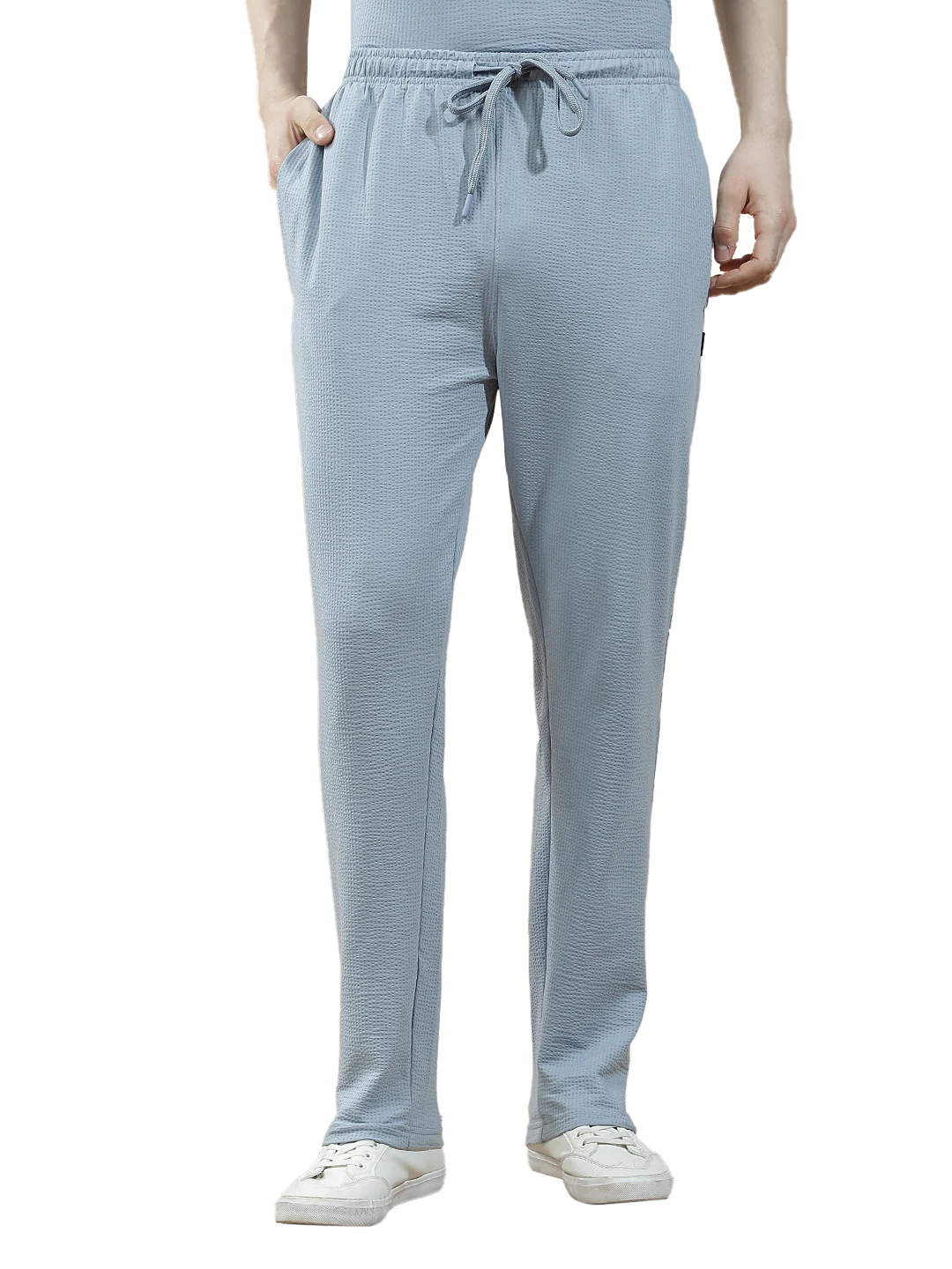 Track Pants for Men l Breathable & Soft with Color Fastness Regular Fit Polycotton Self Design Pattern Drawstring Closure - Image 7