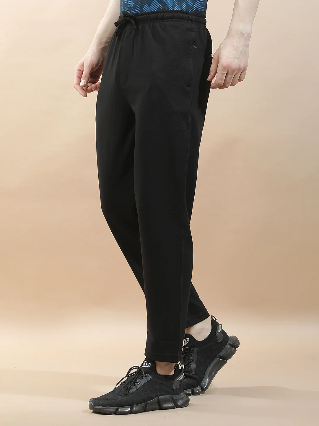 Track Pants for Men l Breathable & Soft with Color Fastness Regular Fit Polycotton Solid Pattern Drawstring Closure - Image 5