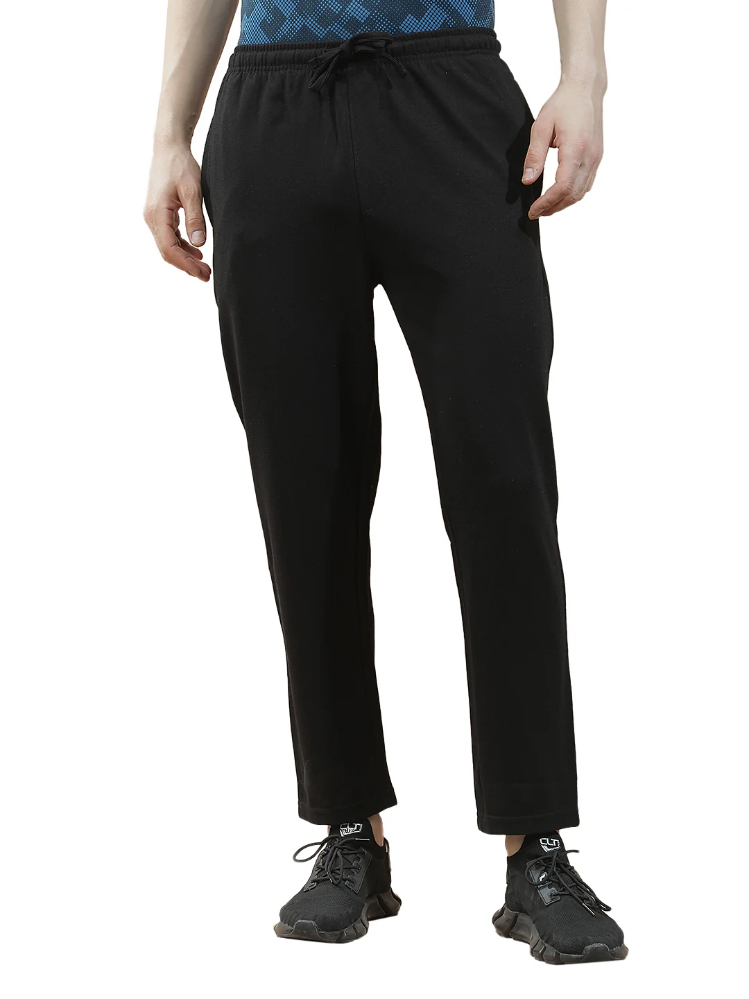 Track Pants for Men l Breathable & Soft with Color Fastness Regular Fit Polycotton Solid Pattern Drawstring Closure - Image 8