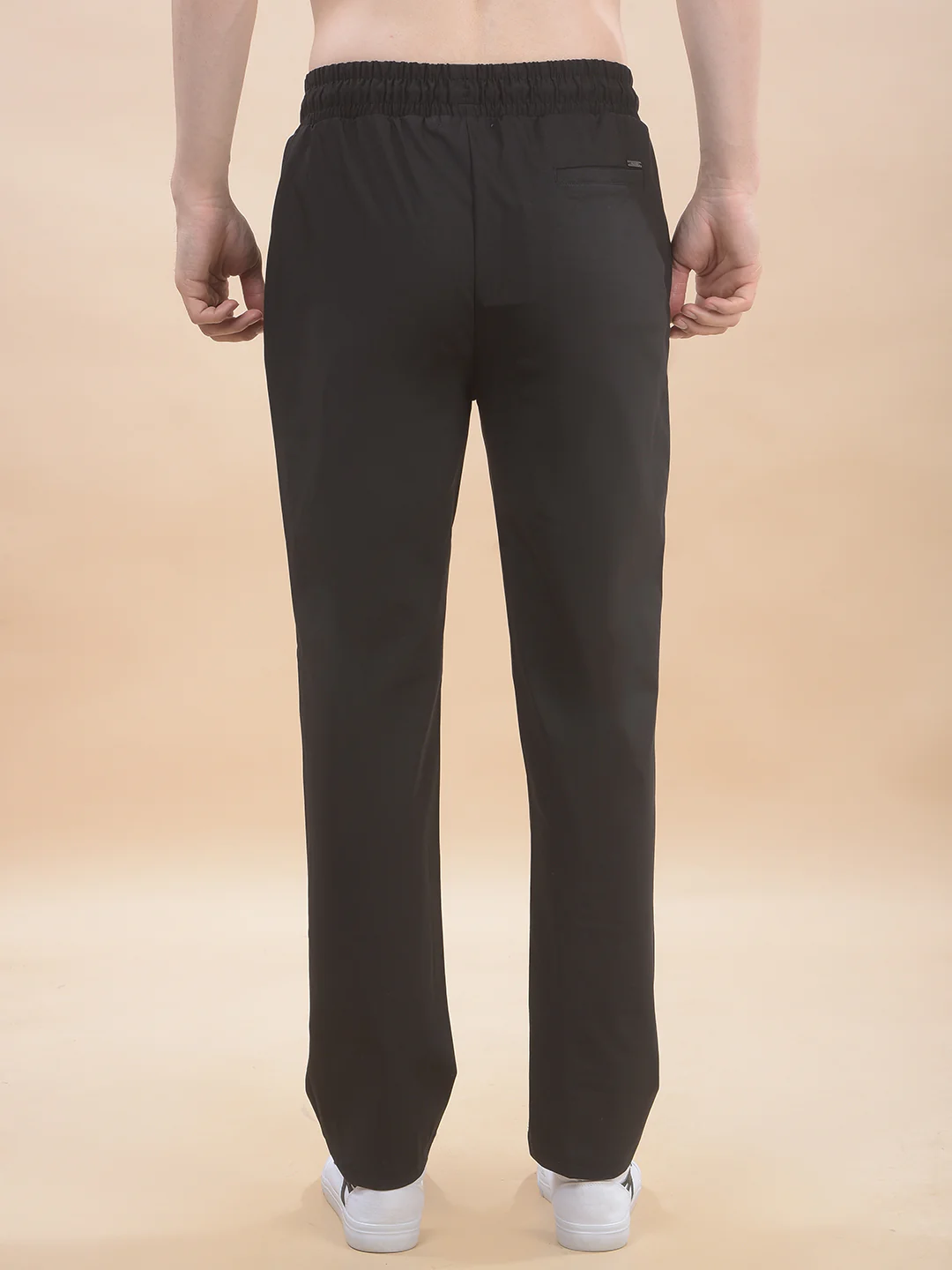 Track Pants for Men l Breathable & Soft with Color Fastness Regular Fit Polyester Solid Pattern Drawstring Closure - Image 2