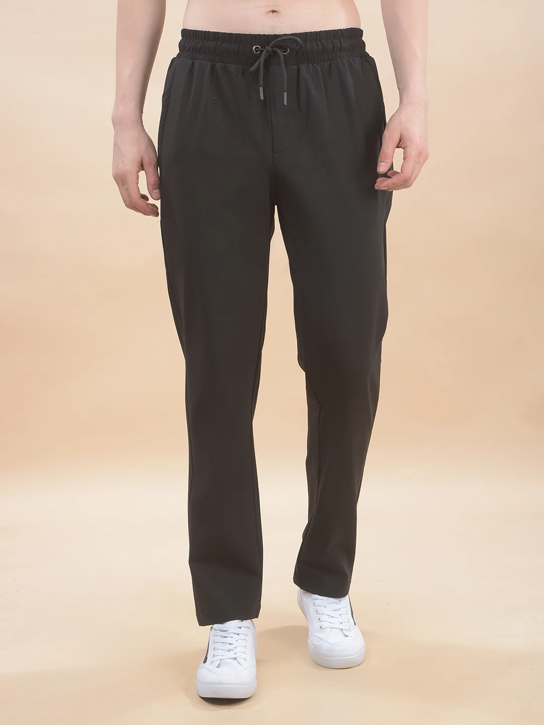 Track Pants for Men l Breathable & Soft with Color Fastness Regular Fit Polyester Solid Pattern Drawstring Closure - Image 3