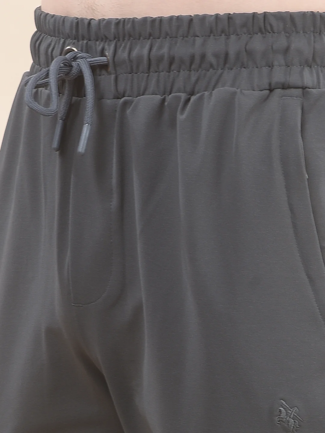 Track Pants for Men l Breathable & Soft with Color Fastness Regular Fit Polyester Solid Pattern Drawstring Closure - Image 2