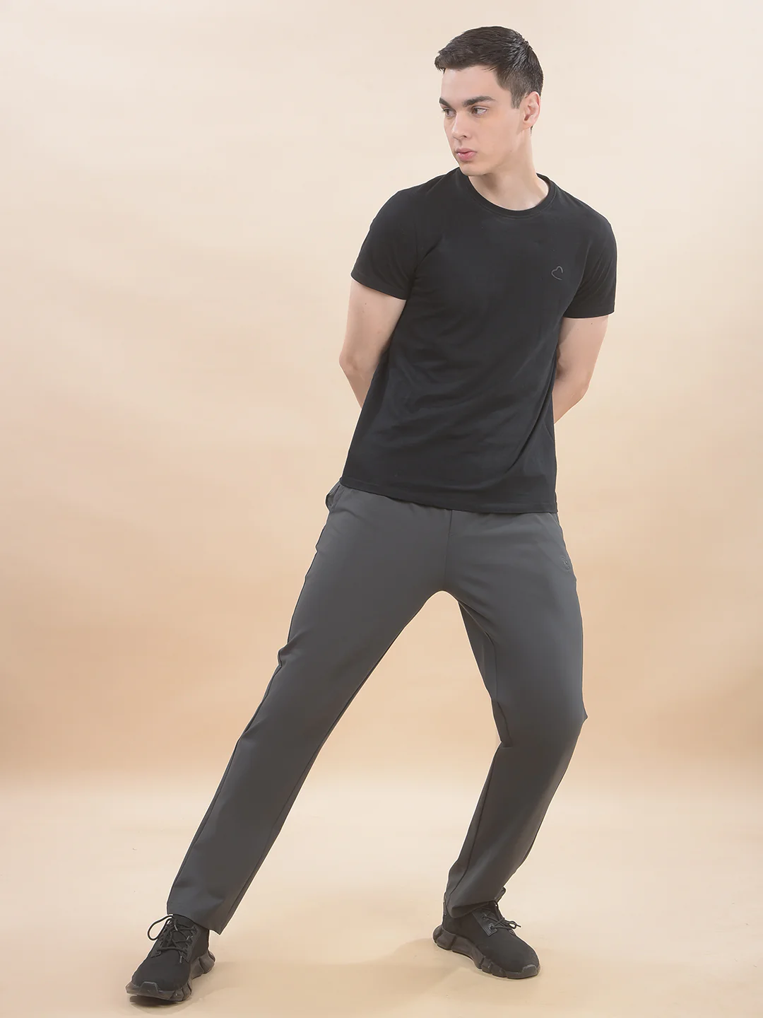 Track Pants for Men l Breathable & Soft with Color Fastness Regular Fit Polyester Solid Pattern Drawstring Closure - Image 3