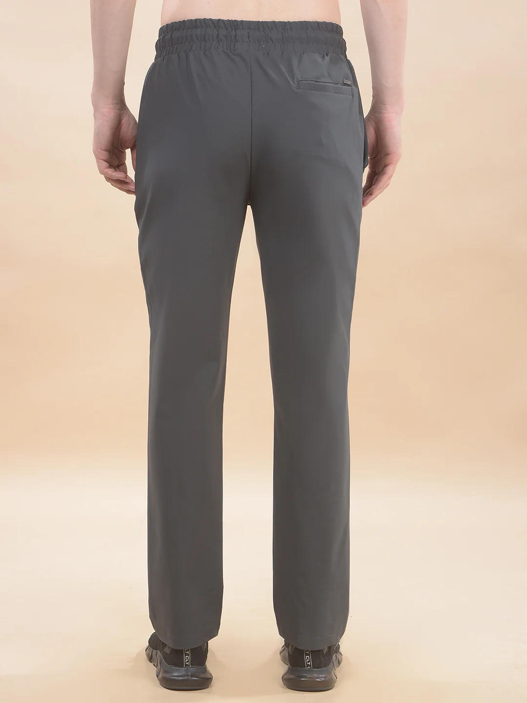 Track Pants for Men l Breathable & Soft with Color Fastness Regular Fit Polyester Solid Pattern Drawstring Closure - Image 4