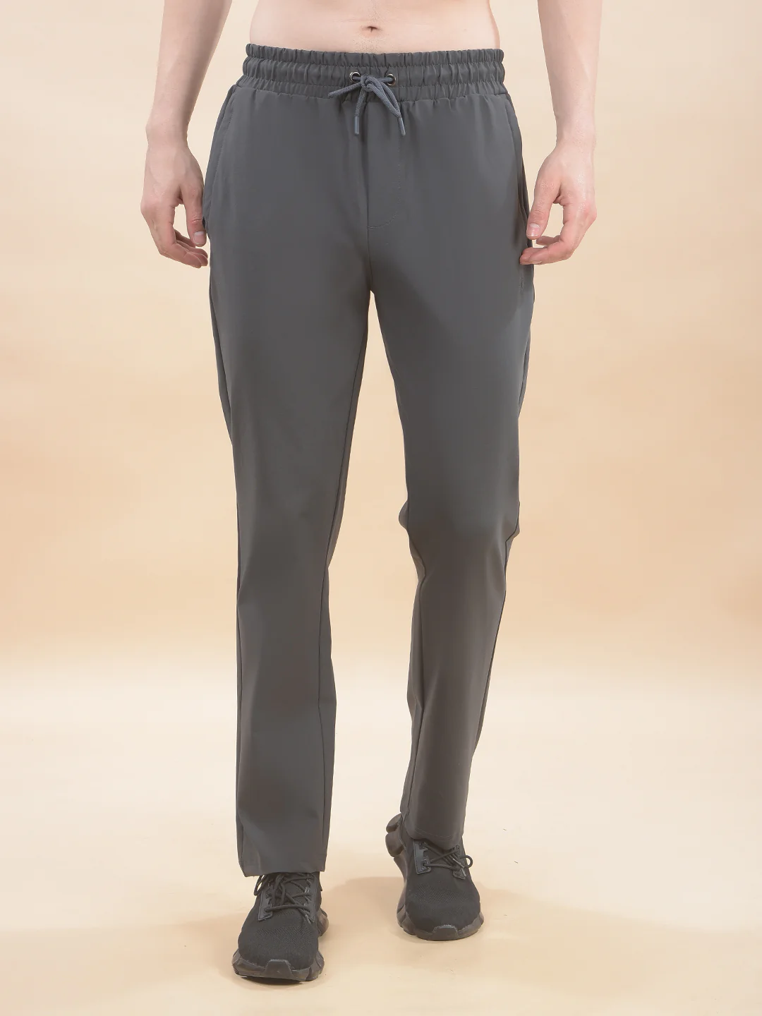 Track Pants for Men l Breathable & Soft with Color Fastness Regular Fit Polyester Solid Pattern Drawstring Closure - Image 5