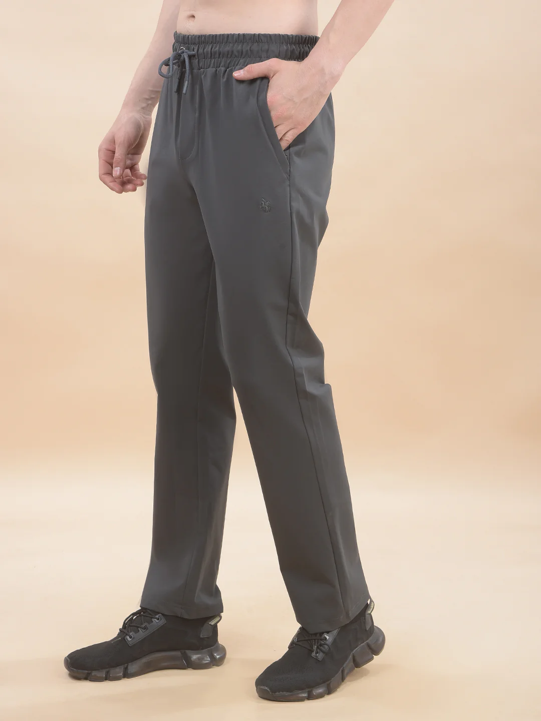 Track Pants for Men l Breathable & Soft with Color Fastness Regular Fit Polyester Solid Pattern Drawstring Closure - Image 6
