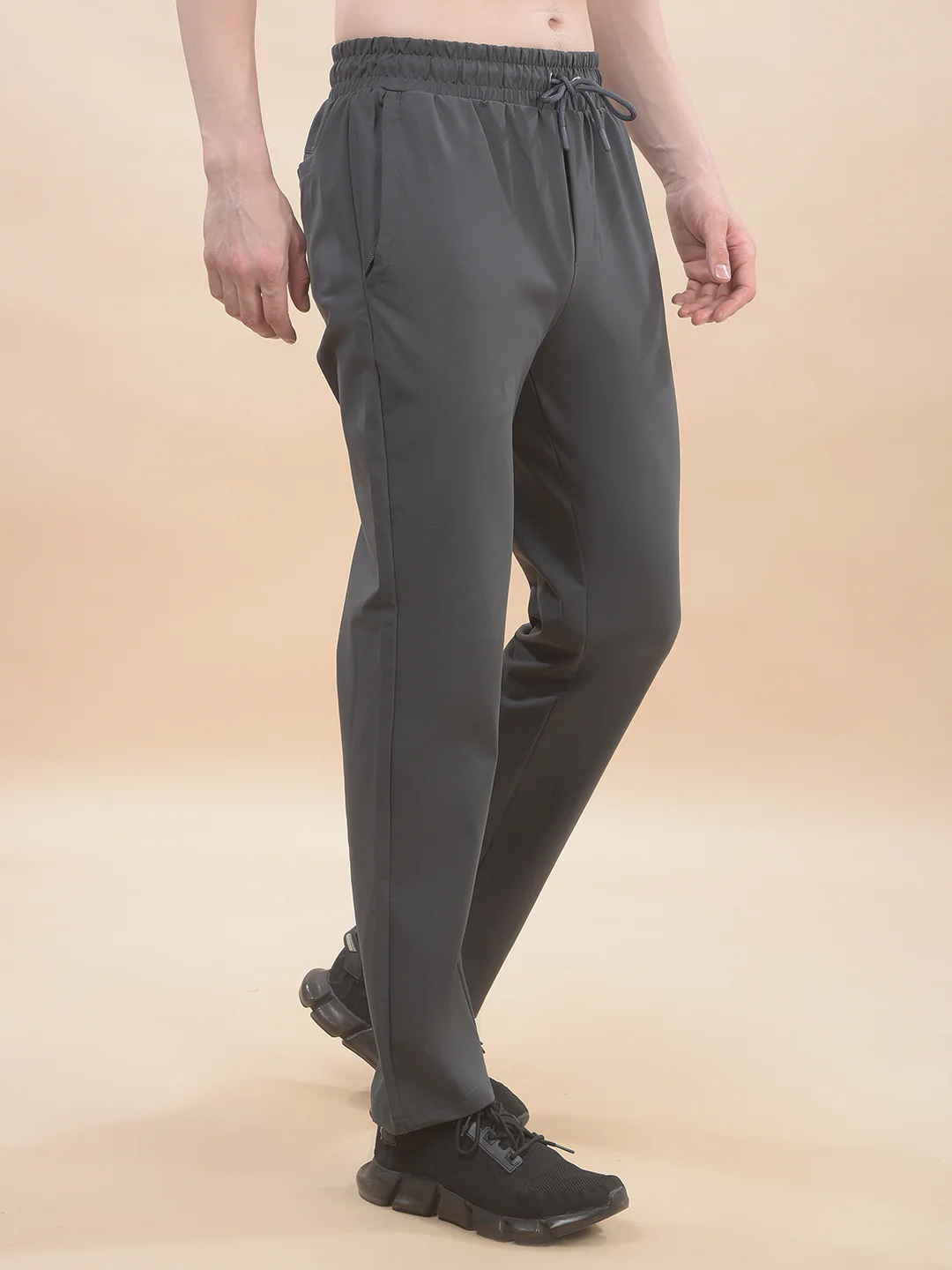 Track Pants for Men l Breathable & Soft with Color Fastness Regular Fit Polyester Solid Pattern Drawstring Closure - Image 7