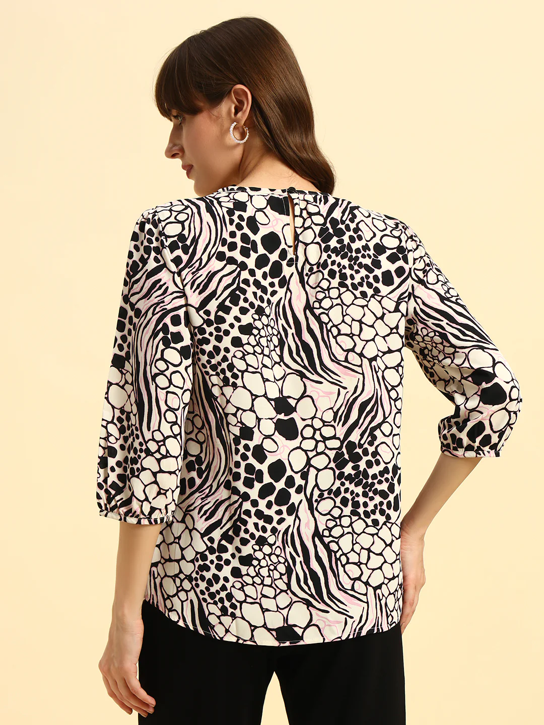 Tunic for Women | Breathable & Soft with Color Fastness Regular Fit Round Neck Poly Cotton Fabric Printed Pattern - Image 8