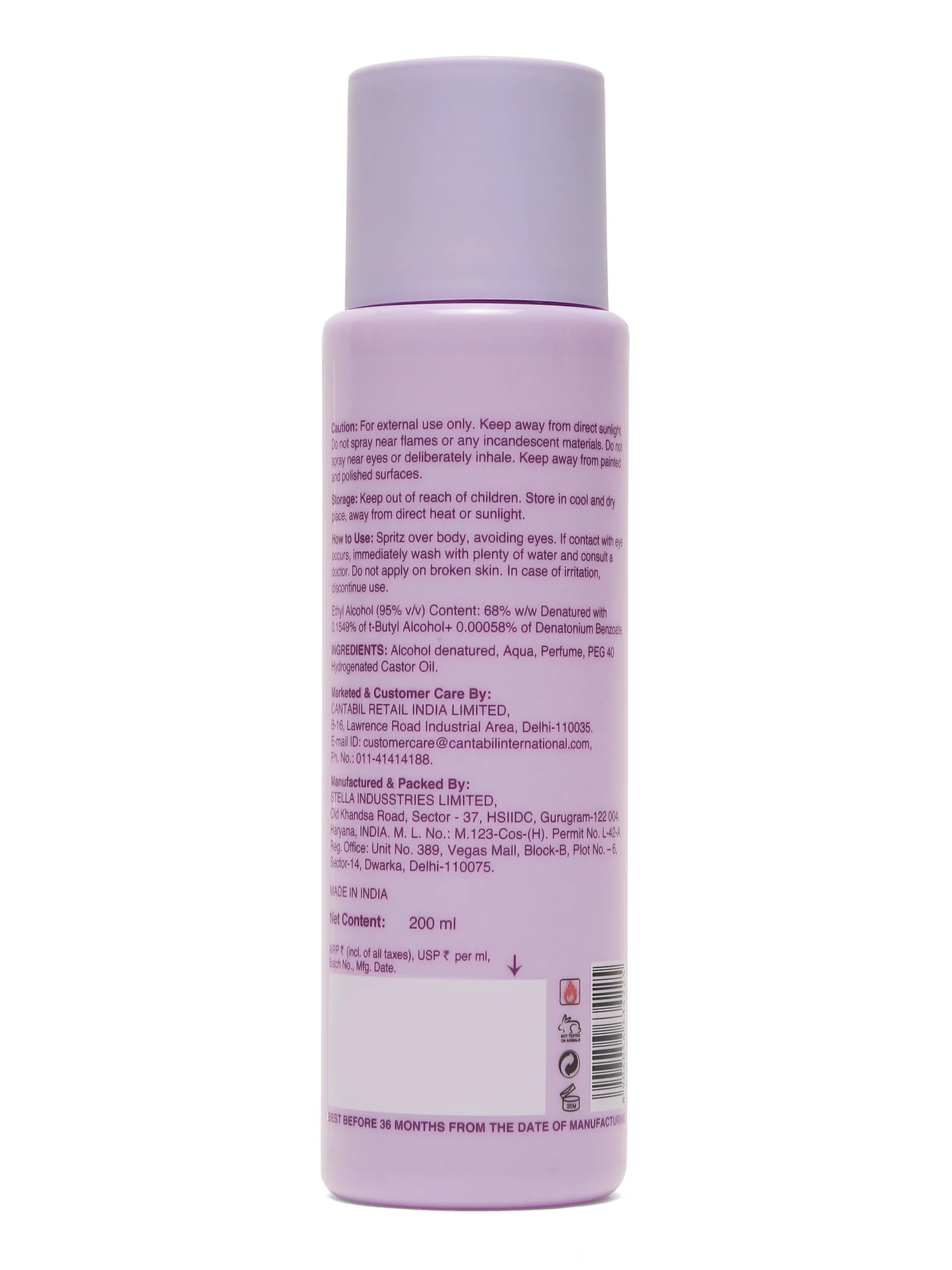 Unisex Exotica(Green Apple & Jasmine) - Lavender Body Mist - Pack of 2 ( 200 ml each ) - Image 2